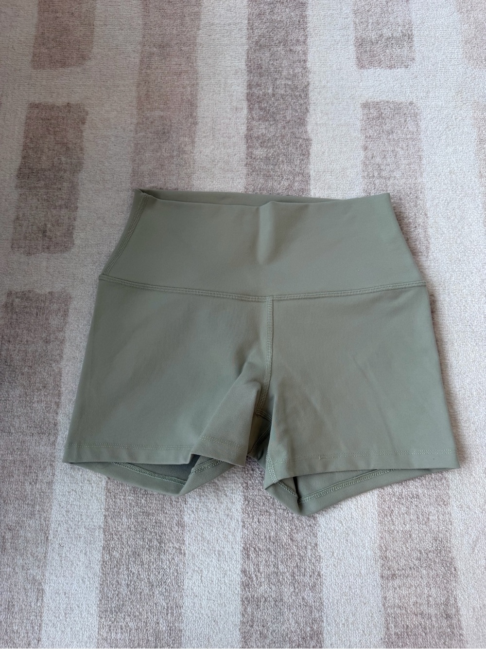ALO Yoga High-Waist Olive Green Bike Shorts